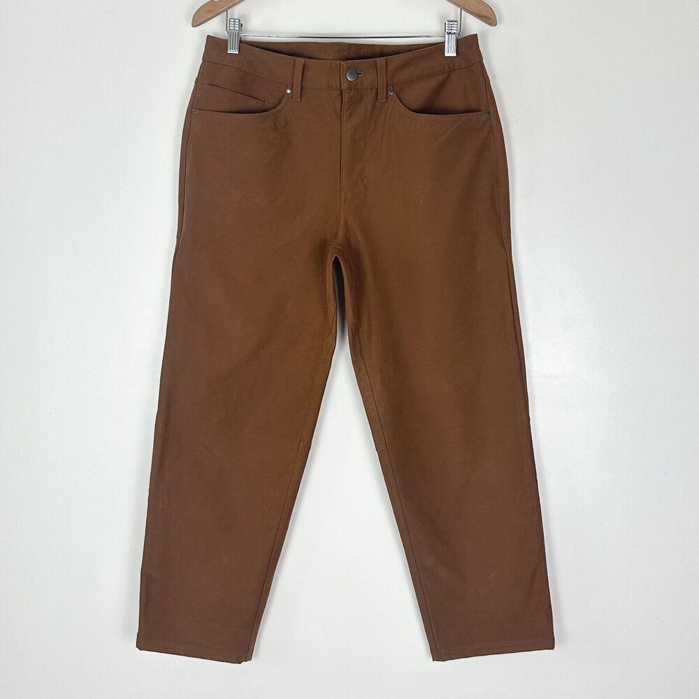 Lululemon ABC Crop Pant Relaxed 26”Utilitech Sz 32" Copper Brown  M5AH0S